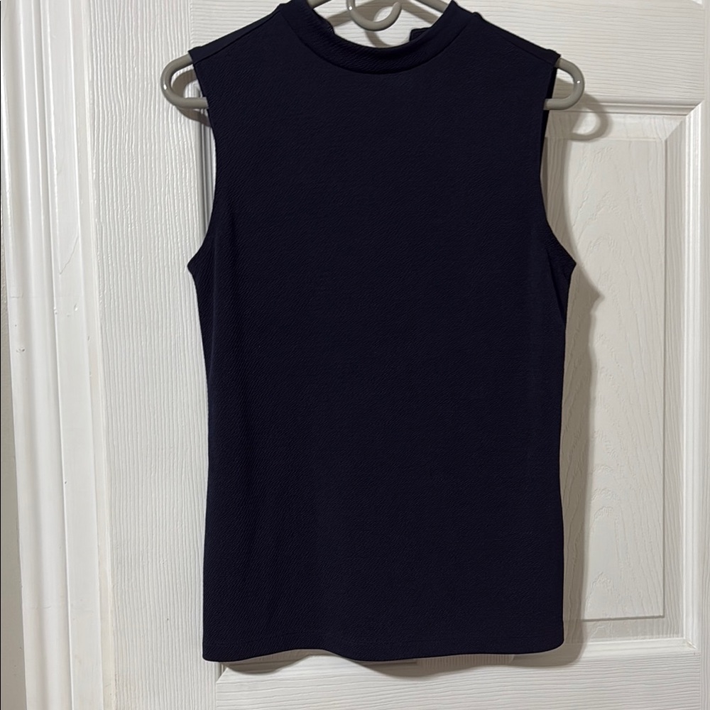 Chico's Black Tank Top with Mock Neck